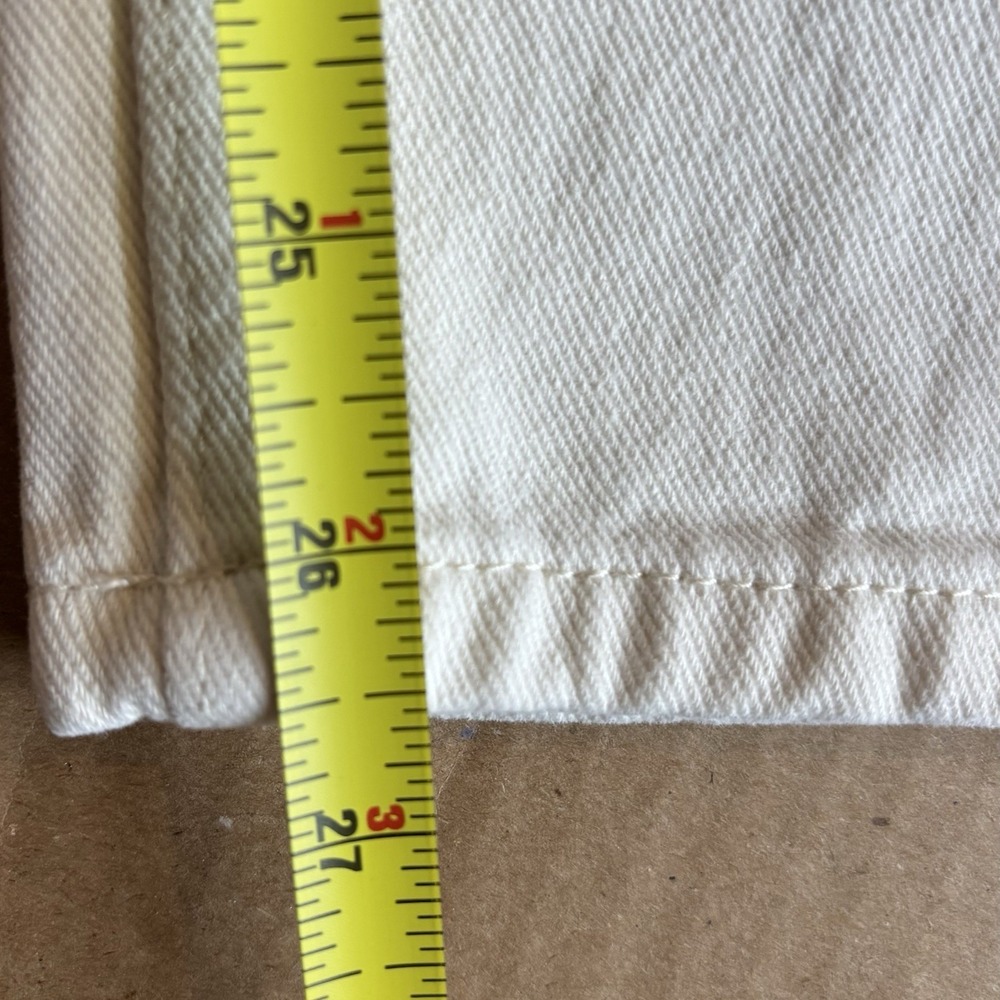PacSun Off White Bone Cargo Utility Pants 100% Cotton High Rise Pockets Size 24 - Picture 12 of 15